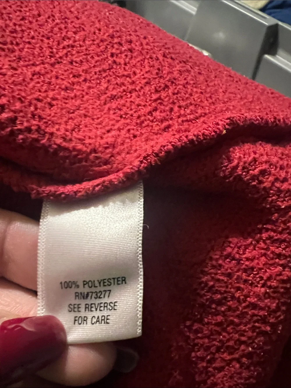 Long Plush Zip-Up Robe in Rich Wine